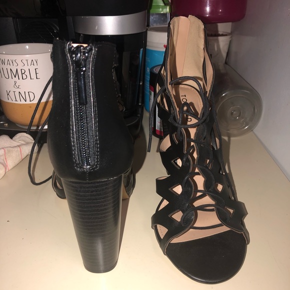 Torrid Black Chunky Heel Size 9W - Picture 3 of 3